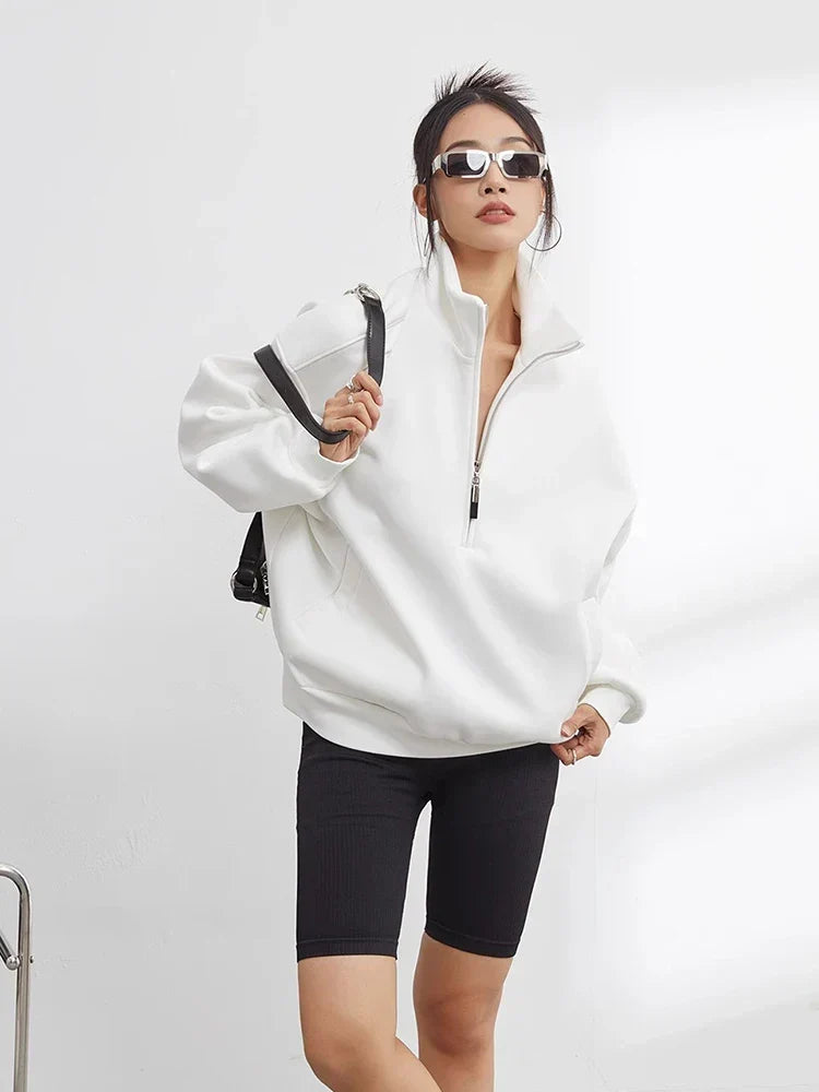 Evangeline | Pull décontracté à demi-zip
