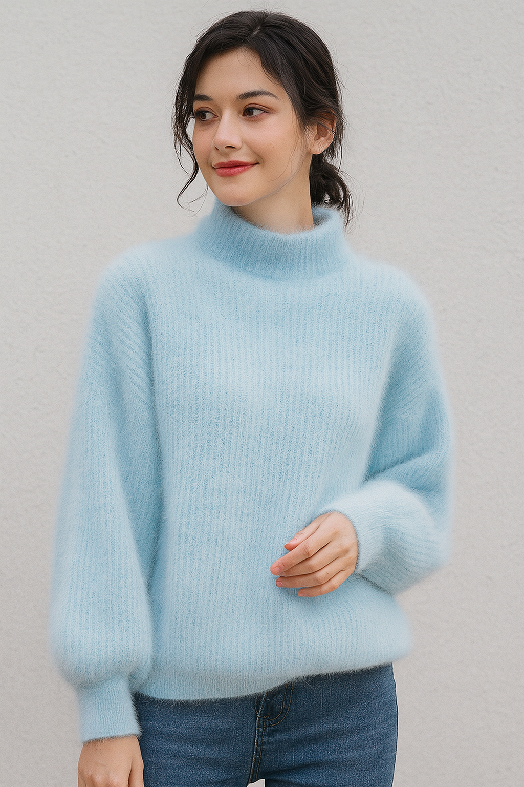 Saskia | Pull doux à col roulé