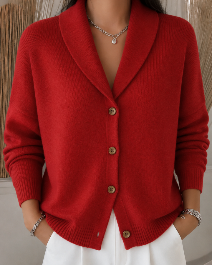 Sidonie | Cardigan à Col Boutonné