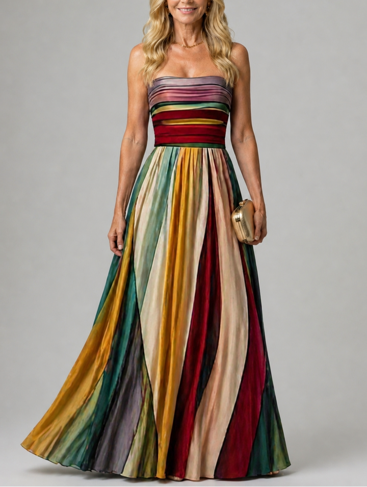 Tammy | Élégante robe bustier évasée pour un style sans effort