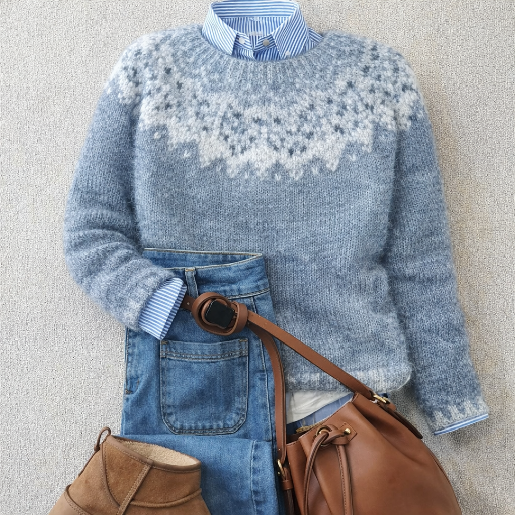 DELACROIX | Pull Maille Flocons Délicats Chloé