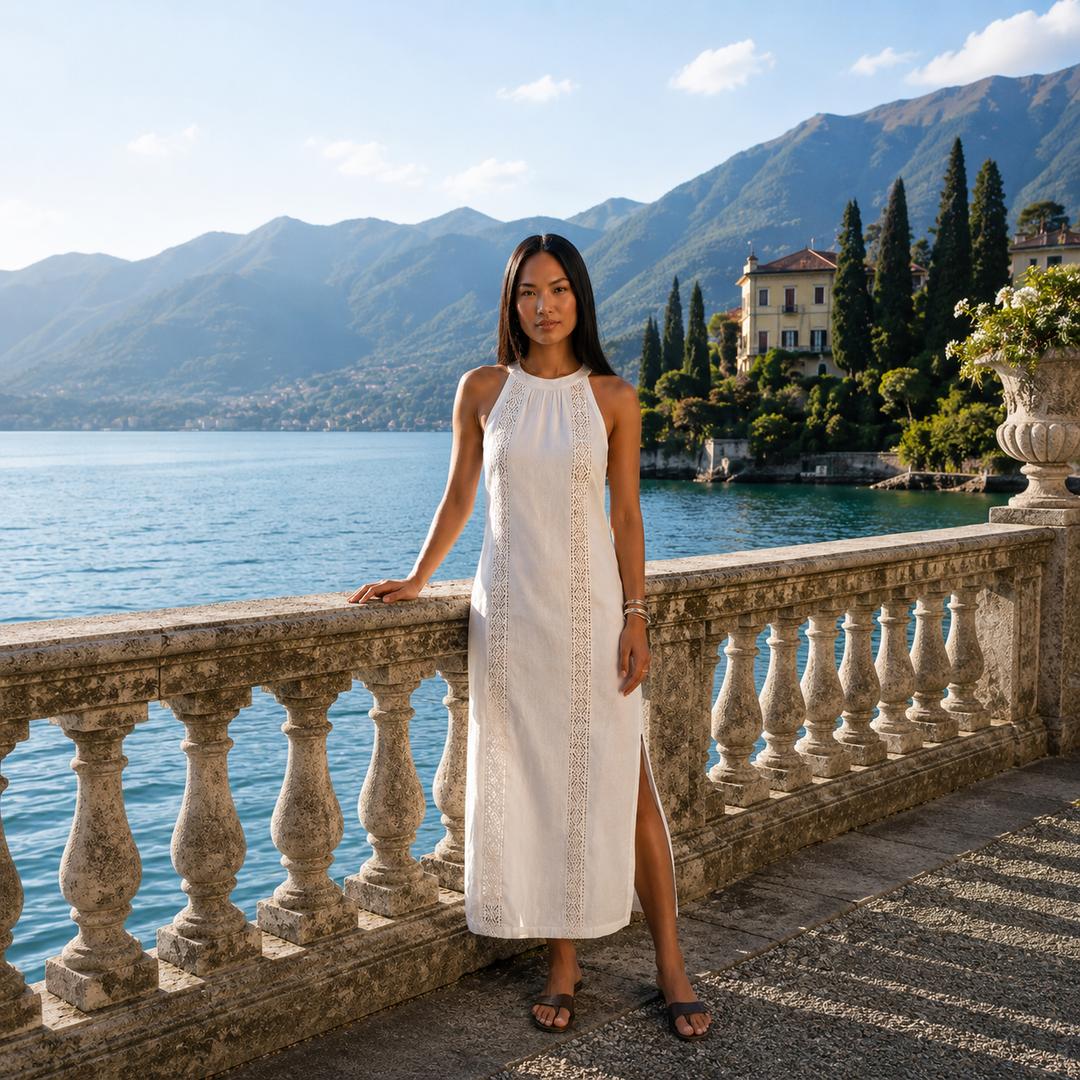 Jimena™ | Robe Midi à Détails Brodés