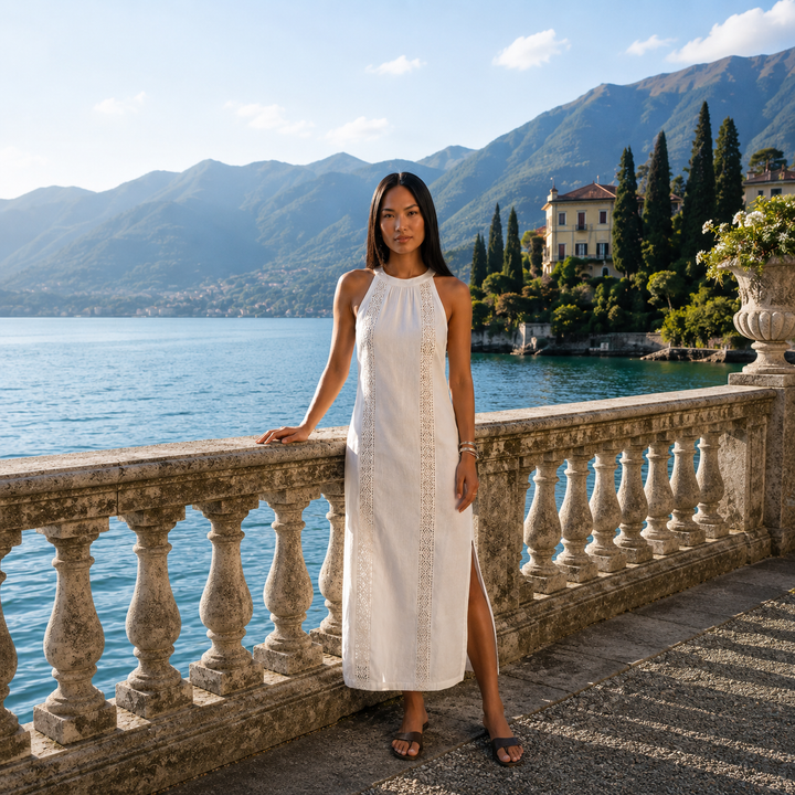 Jimena™ | Robe Midi à Détails Brodés