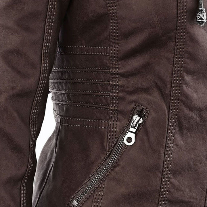 Callista | Veste moto élégante à capuche