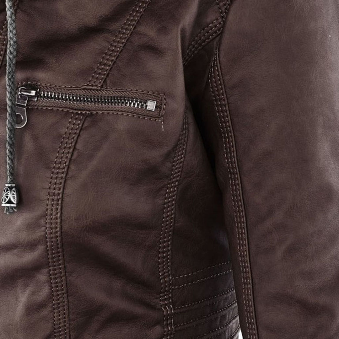 Callista | Veste moto élégante à capuche