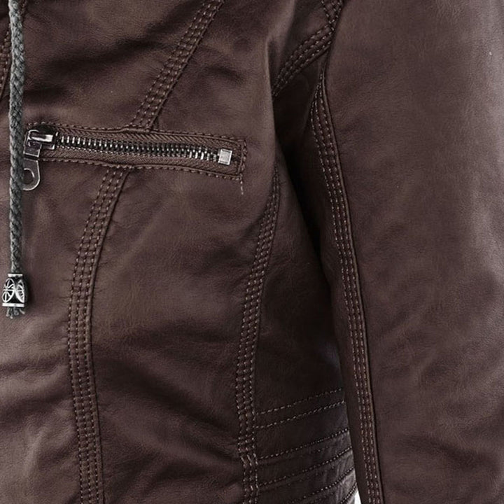 Callista | Veste moto élégante à capuche
