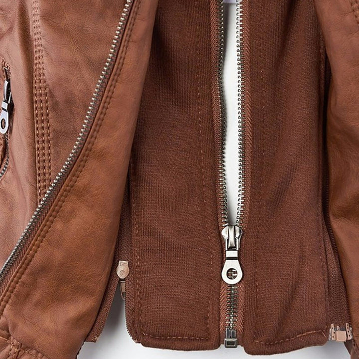 Callista | Veste moto élégante à capuche