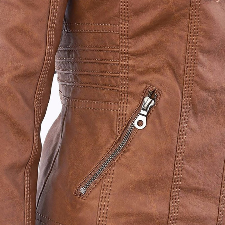 Callista | Veste moto élégante à capuche