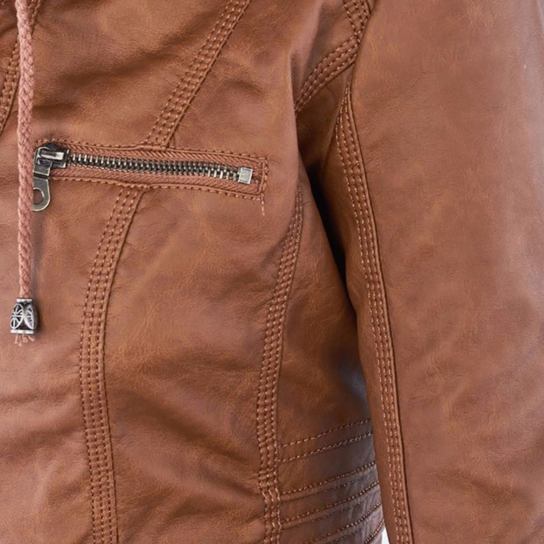 Callista | Veste moto élégante à capuche