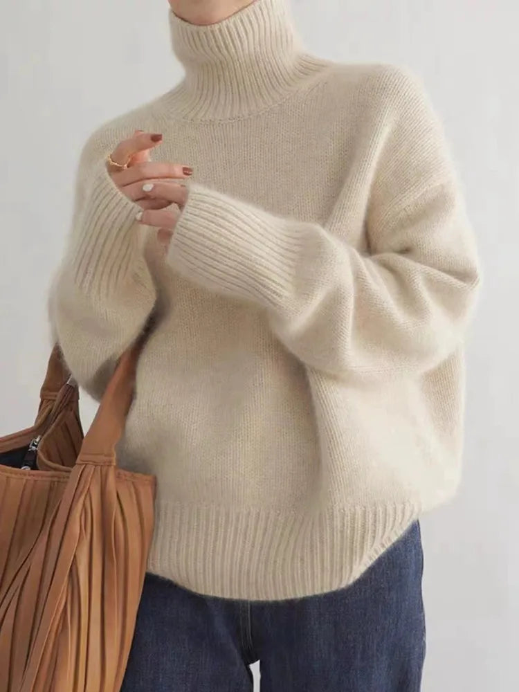 Nathalie | Pull Col Roulé Oversize