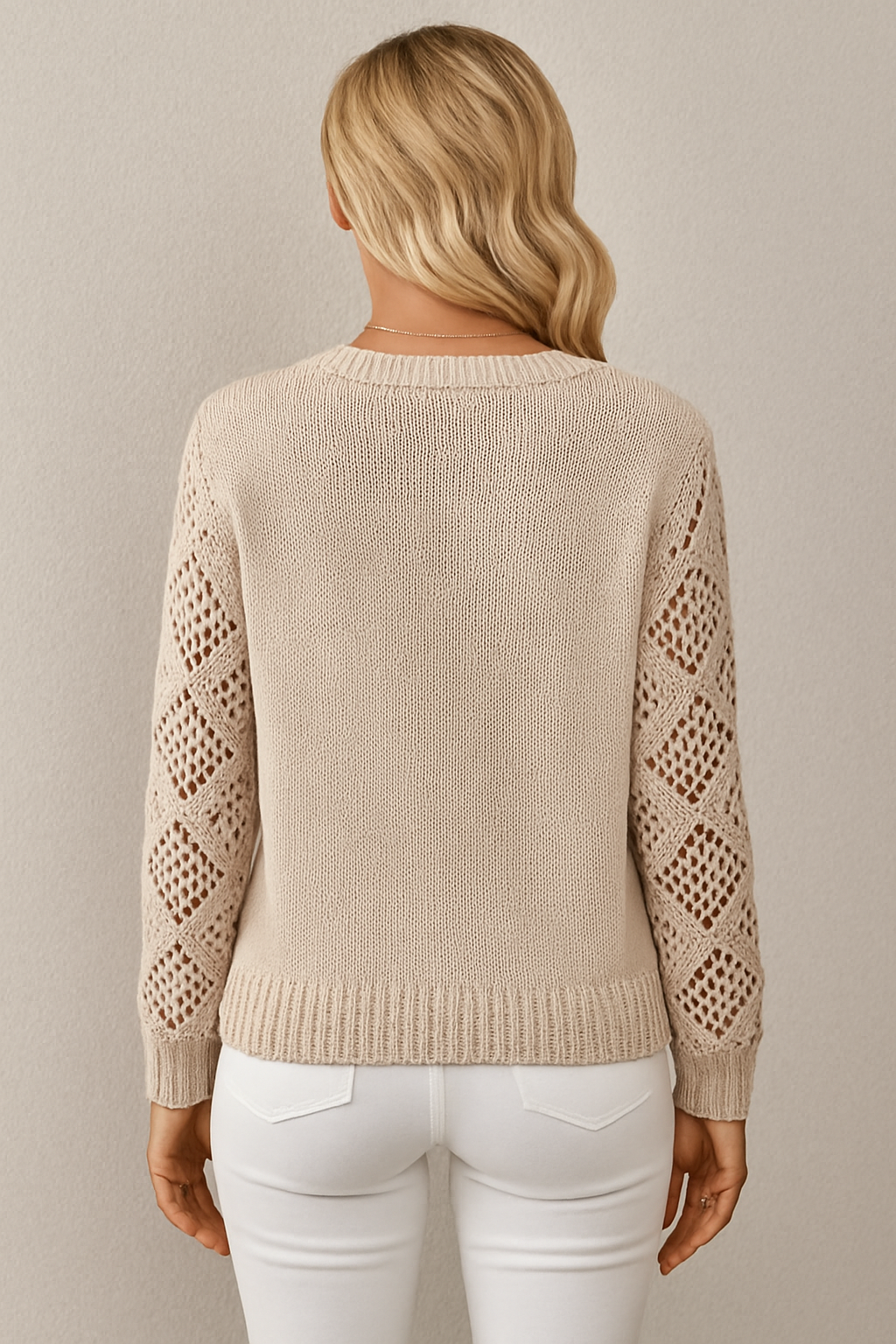 Claudia | Pull en maille ajourée