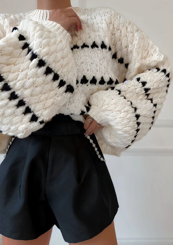 Faye | Pull à col rond texturé