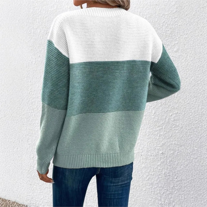 Carys | Pull bicolore à encolure bateau