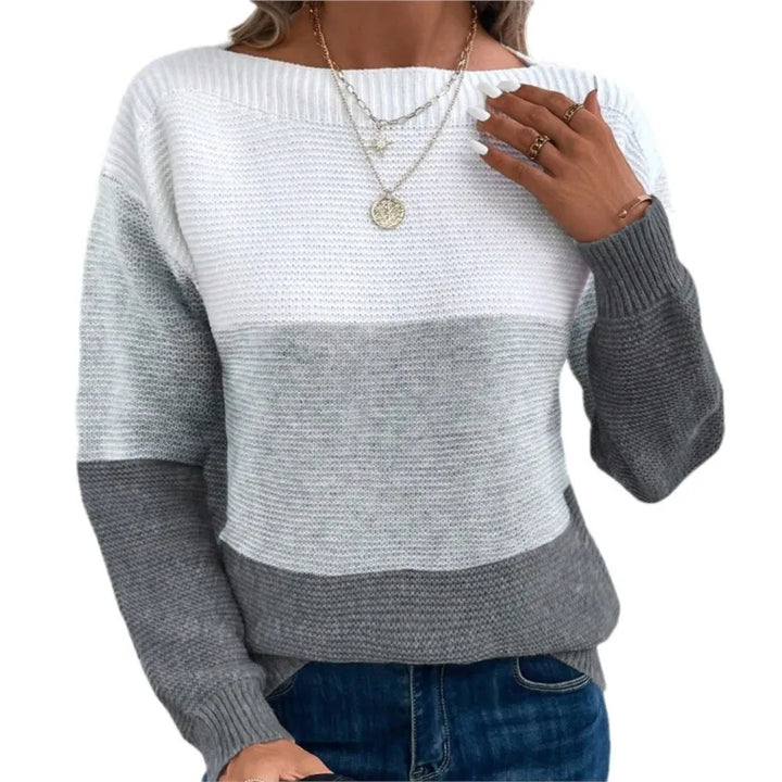 Carys | Pull bicolore à encolure bateau