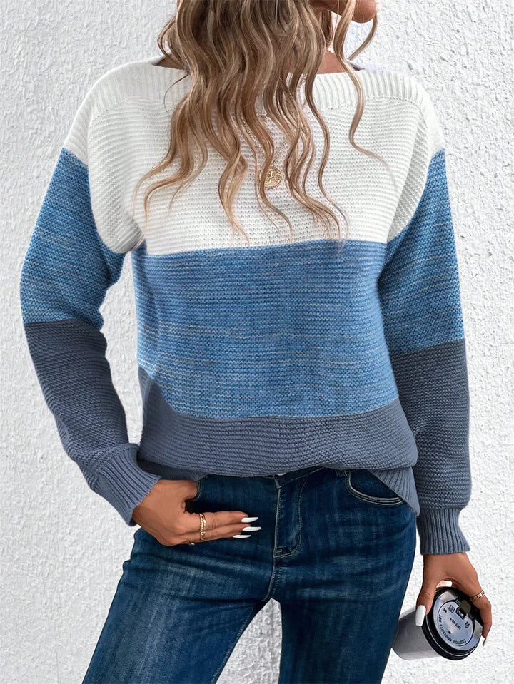 Carys | Pull bicolore à encolure bateau