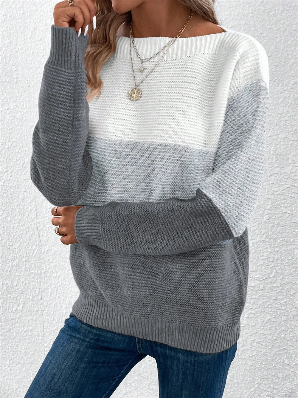 Carys | Pull bicolore à encolure bateau