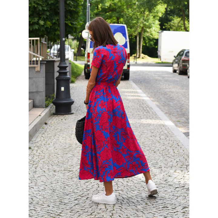 Floriana | Robe Maxi Portefeuille à Imprimé Botanique