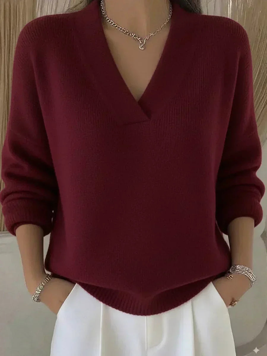 Violette | Pull Ample avec Col en V