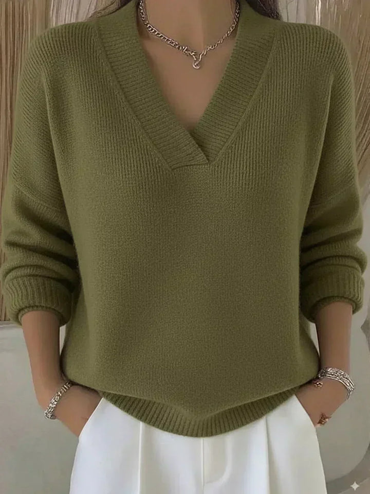 Violette | Pull Ample avec Col en V