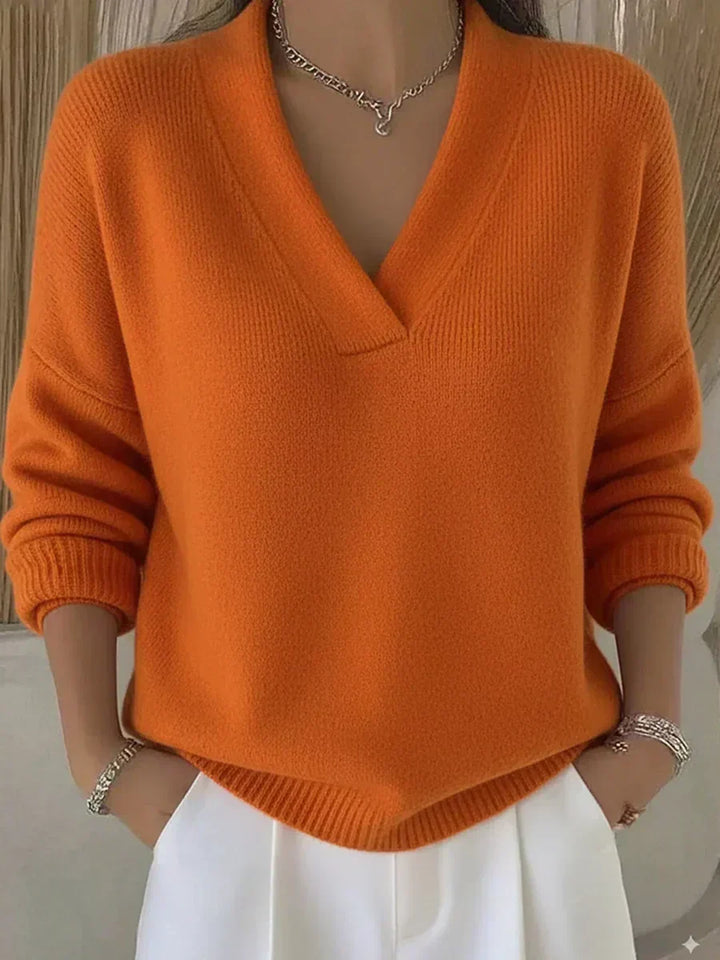 Violette | Pull Ample avec Col en V