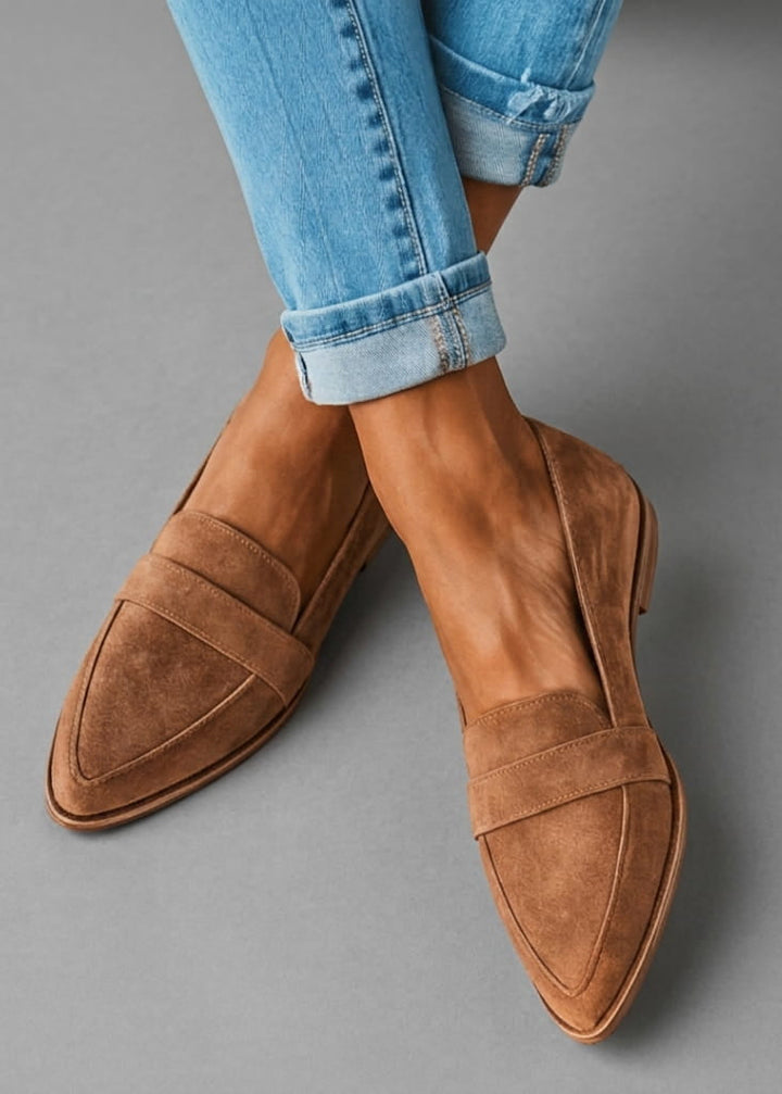Élodie – Élégants mocassins plats en suédine douce et souple