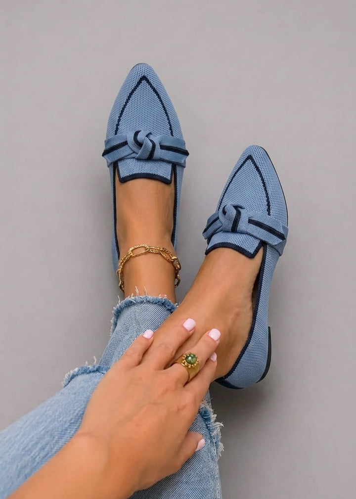 Marceline – Mocassins plats confortables avec élégant nœud tressé