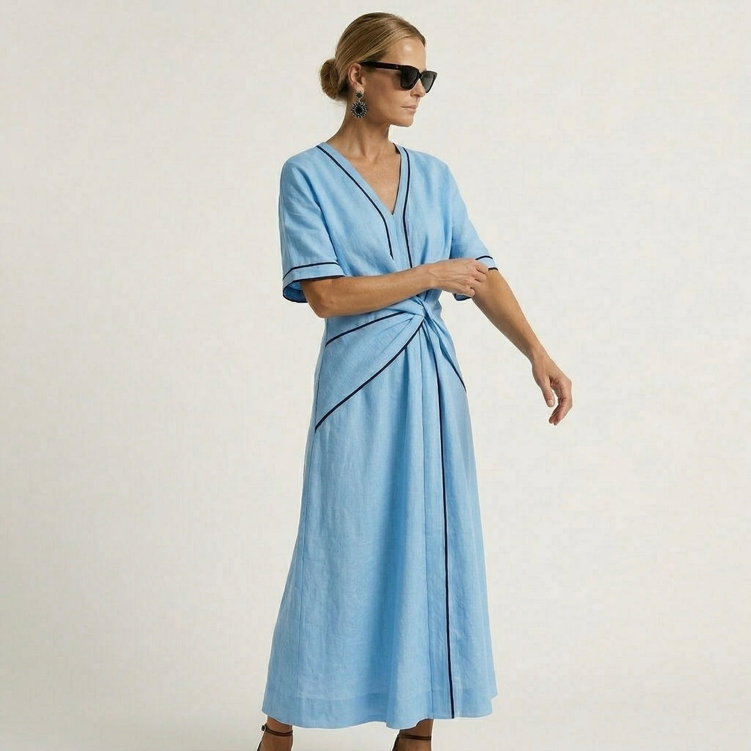 Mila | Robe élégante cintrée à la taille pour un style de vacances sans effort