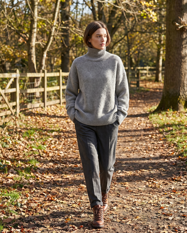 Geneviève | Pull décontracté à col montant