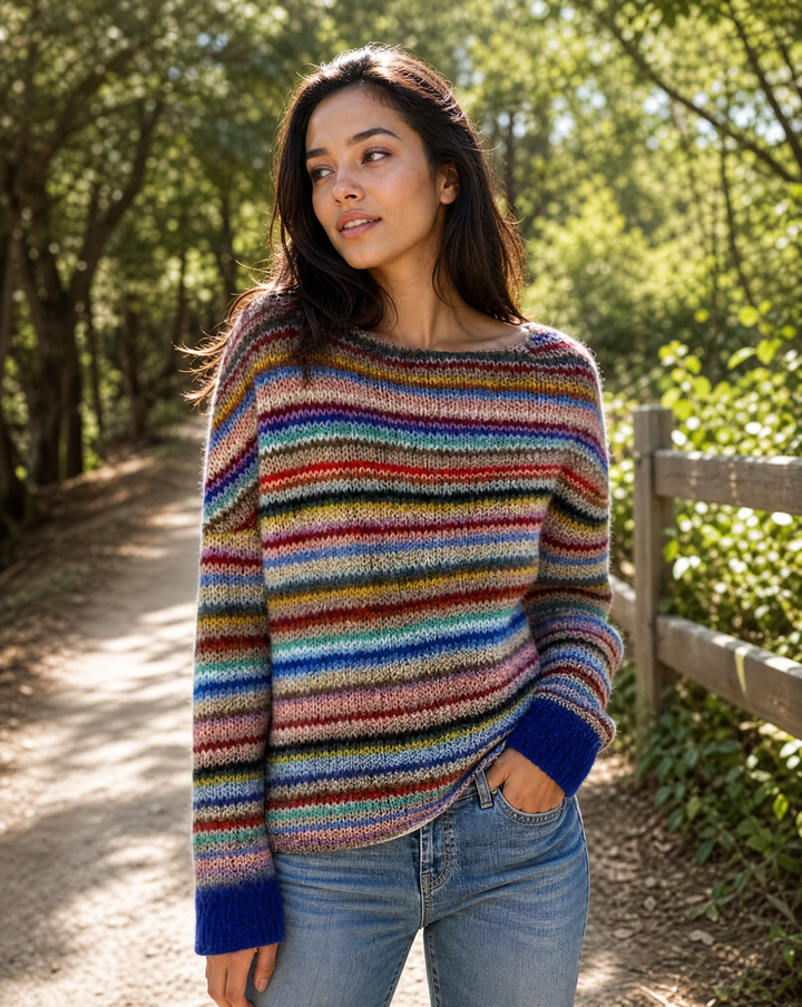 Elsa | Pull rayé douillet