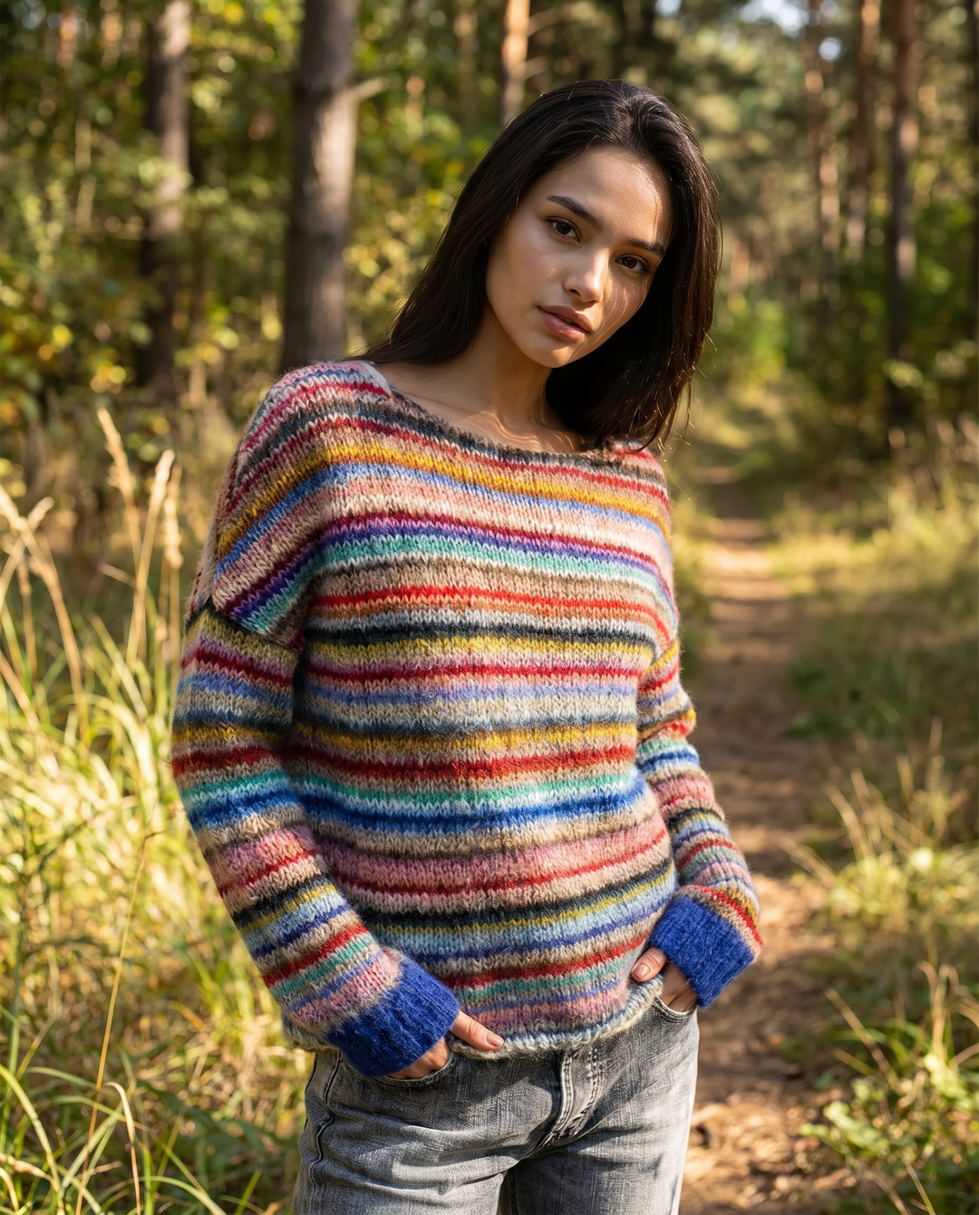 Elsa | Pull rayé douillet