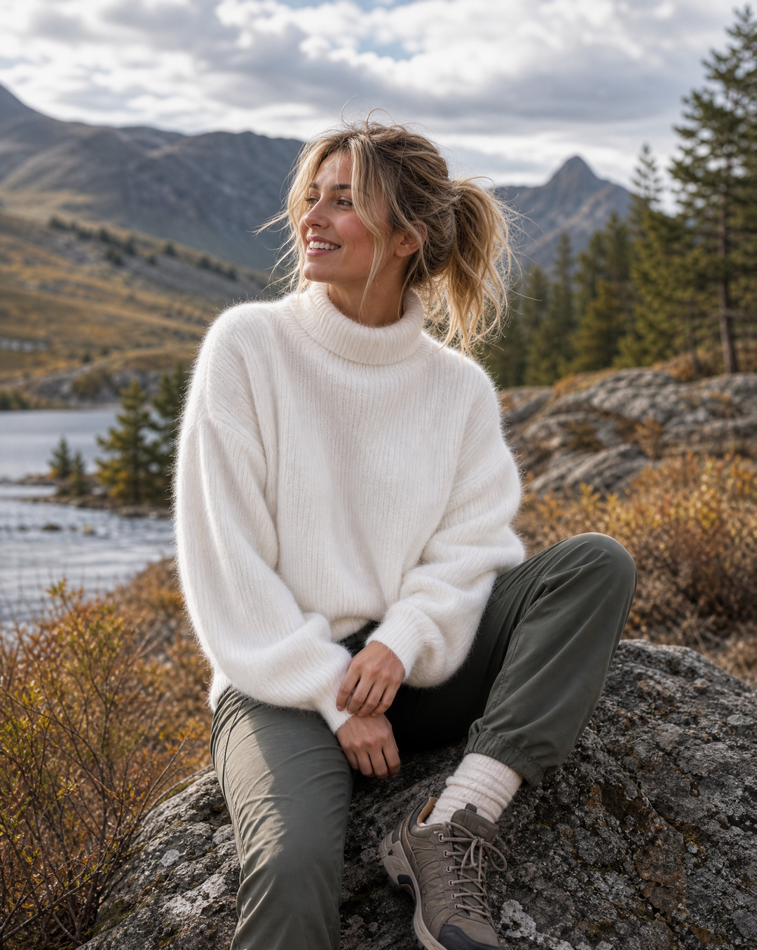 Saskia | Pull doux à col roulé