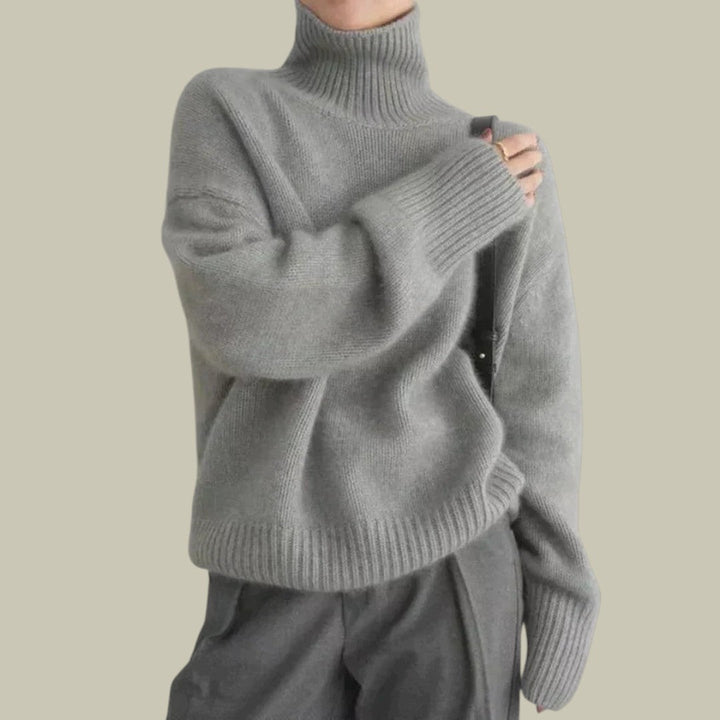 Geneviève | Pull décontracté à col montant