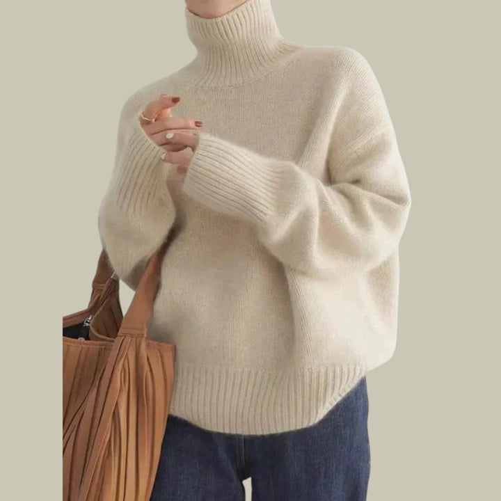 Geneviève | Pull décontracté à col montant