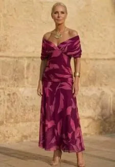 Delphine™ | Robe Longue en Chiffon Élégante