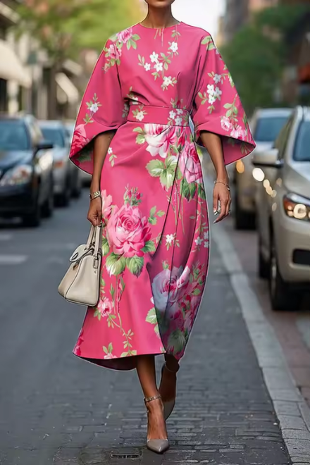Moxlan | Robe élégante à imprimé floral