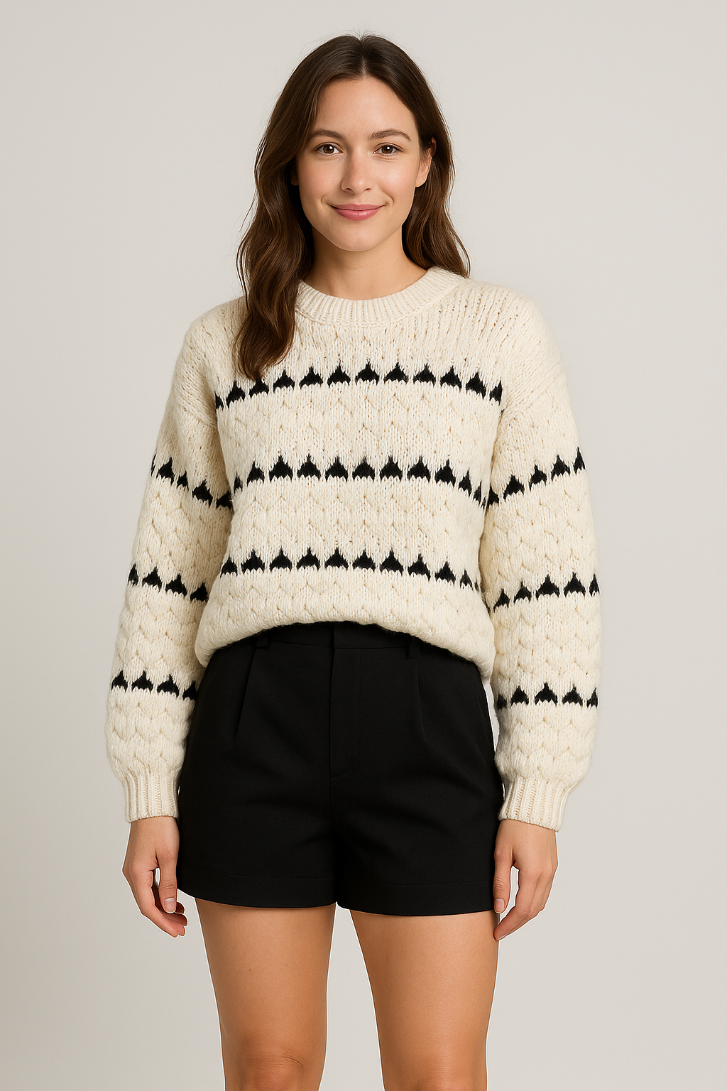 Faye | Pull à col rond texturé