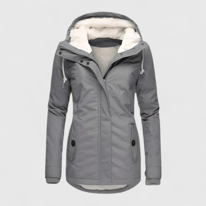 Penelope™ | Parka Imperméable à Capuche Doublée en Fleece