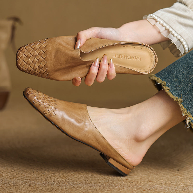 Mules en cuir véritable Helma