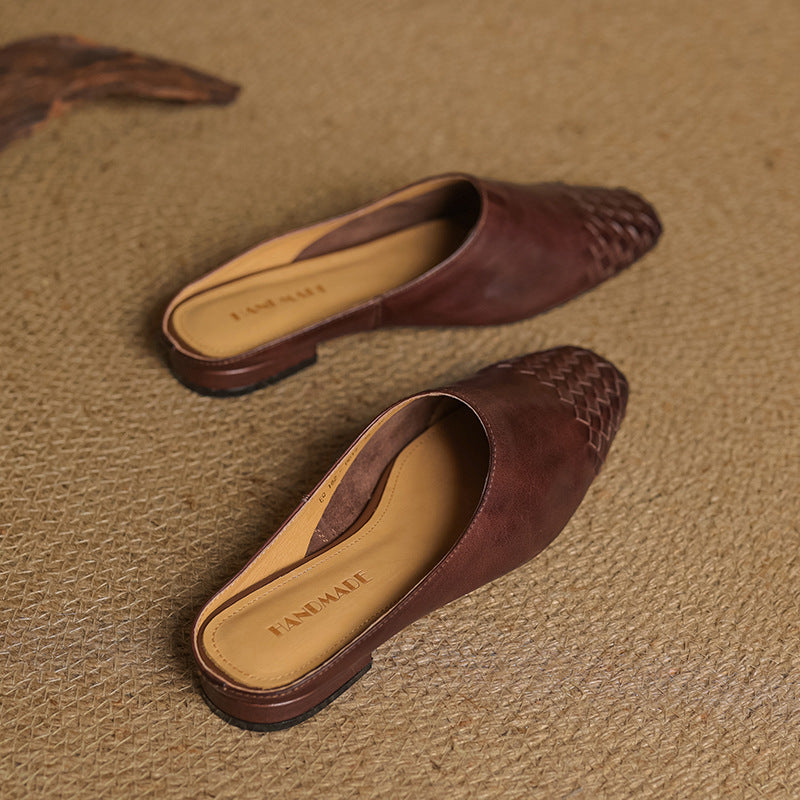 Mules en cuir véritable Helma