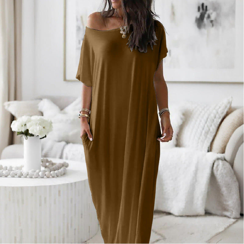 Elowen™ | Robe Oversize Épaule Dénudée