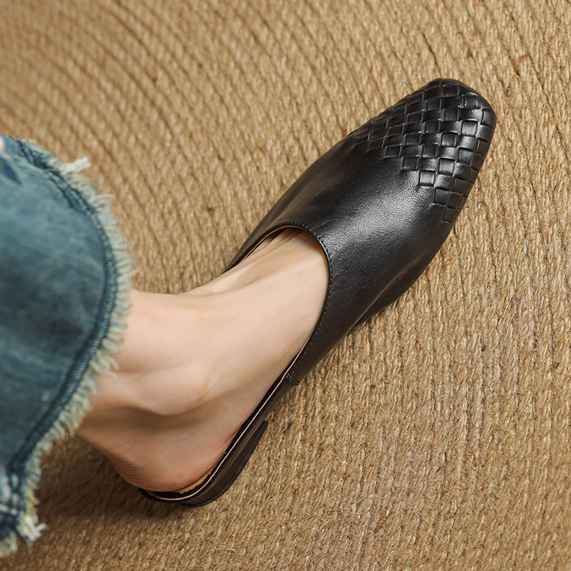 Mules en cuir véritable Helma
