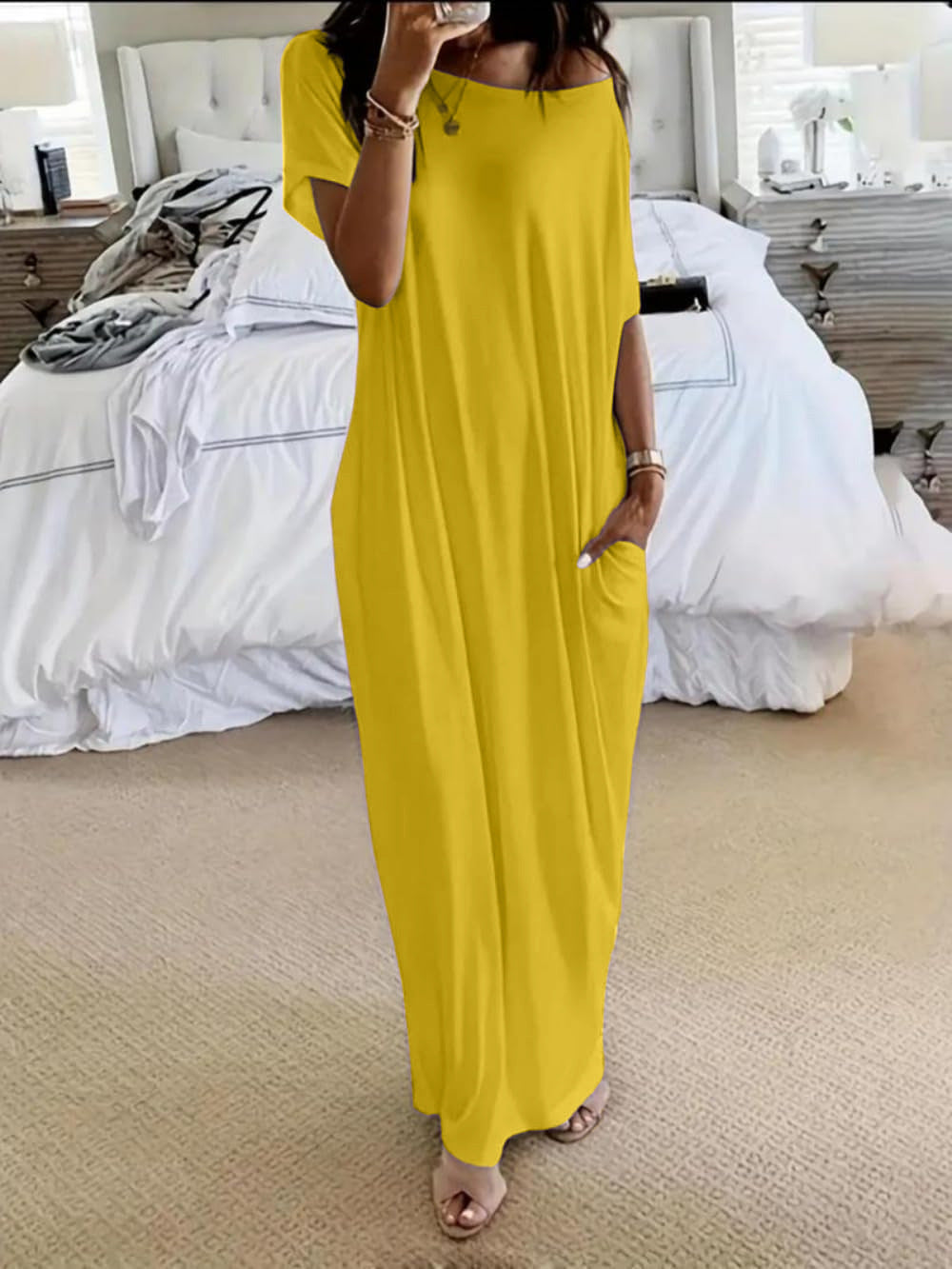 Elowen™ | Robe Oversize Épaule Dénudée