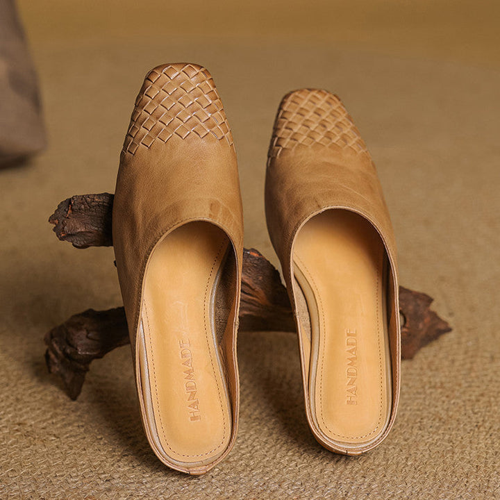 Mules en cuir véritable Helma
