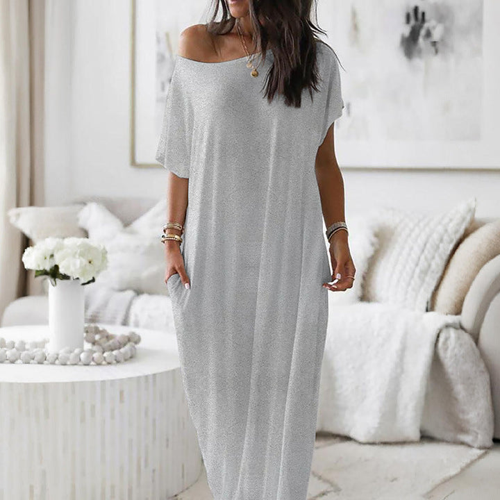 Elowen™ | Robe Oversize Épaule Dénudée