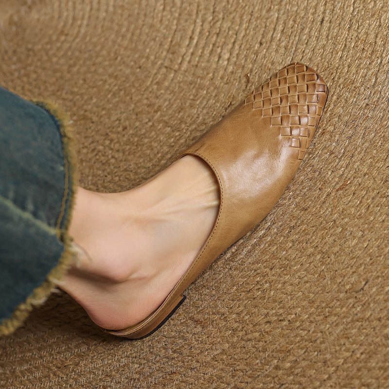 Mules en cuir véritable Helma