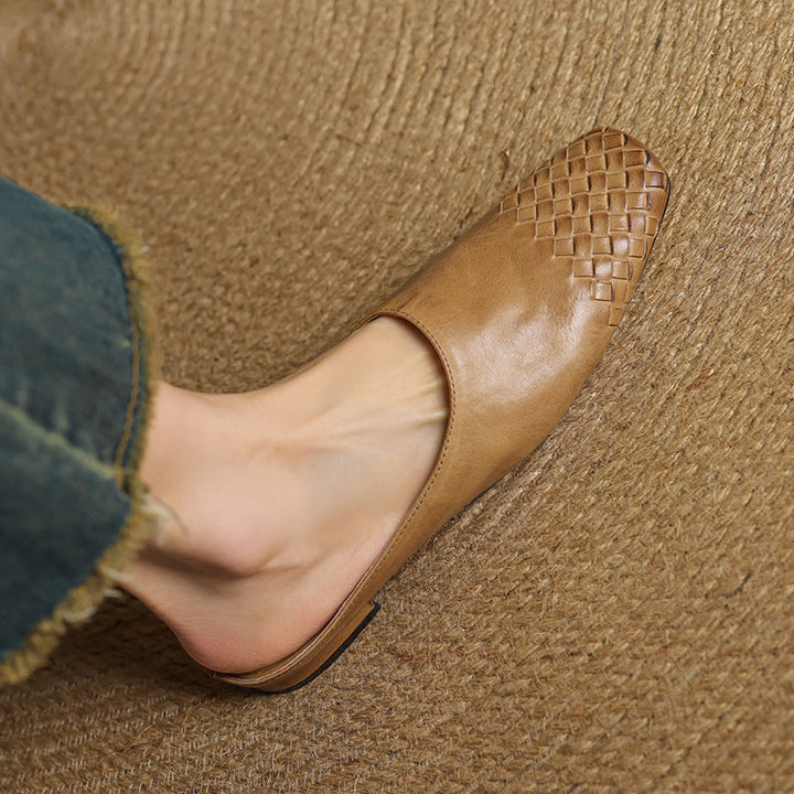 Mules en cuir véritable Helma