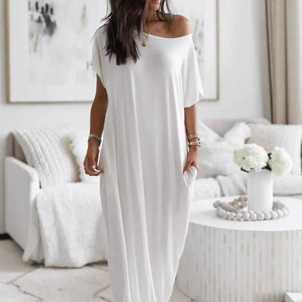 Elowen™ | Robe Oversize Épaule Dénudée