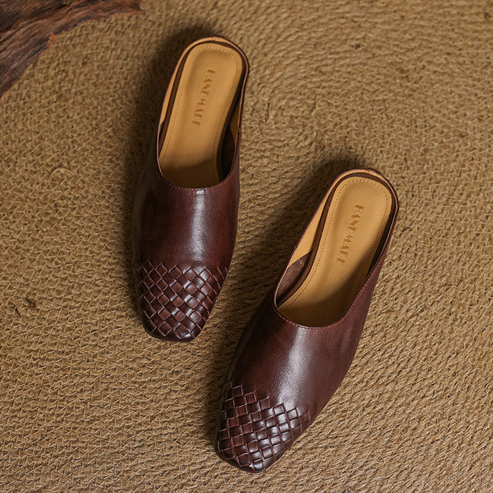 Mules en cuir véritable Helma