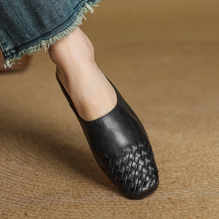 Mules en cuir véritable Helma