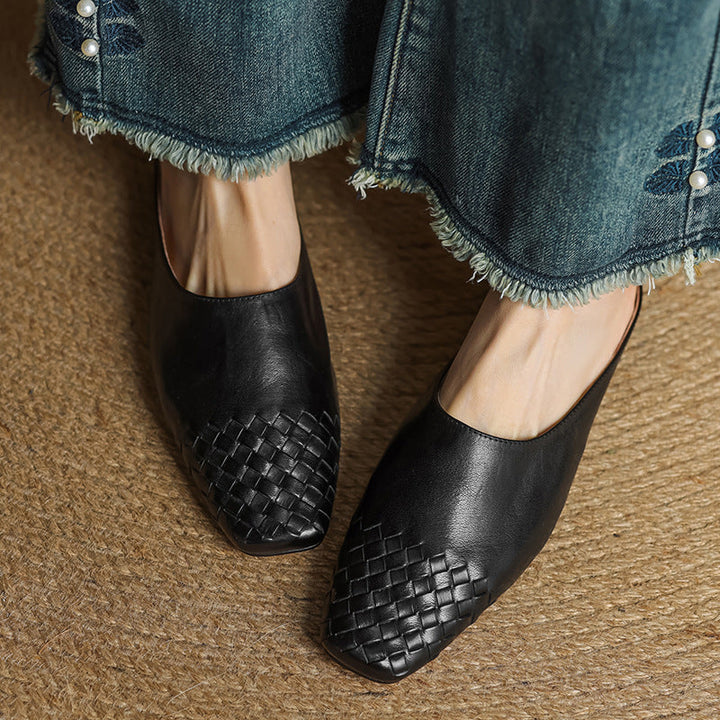 Mules en cuir véritable Helma